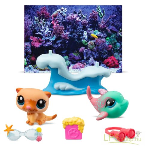 LPS G7-S1 Petfluencer gyári szett (delfin-vidra)