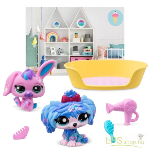 LPS G7-S1 Petfluencer gyári szett (máltai selyemkutya-nyuszi)